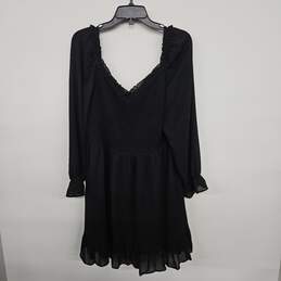 Black Sheer Long Sleeve Dress
