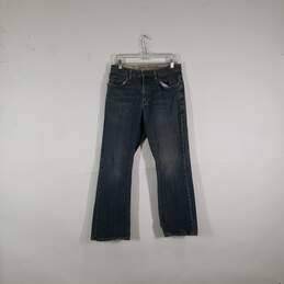 Mens Regular Fit Medium Wash 5 Pocket Design Denim Straight Leg Jeans W32XL30