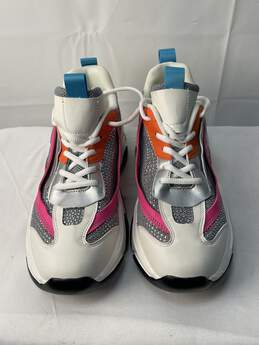 ClodAir Women's White/Silver/Pink Sneakers Size 10