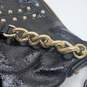 Michael Kors Black Patent Leather Studded Crossbody Bag 14x12x2" image number 7