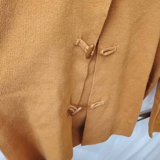 Women's Burnt Orange Loop Clasp Cardigan Size L image number 3