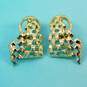 Vintage Coro Gold Tone Clip-On Earrings 10.7g image number 1