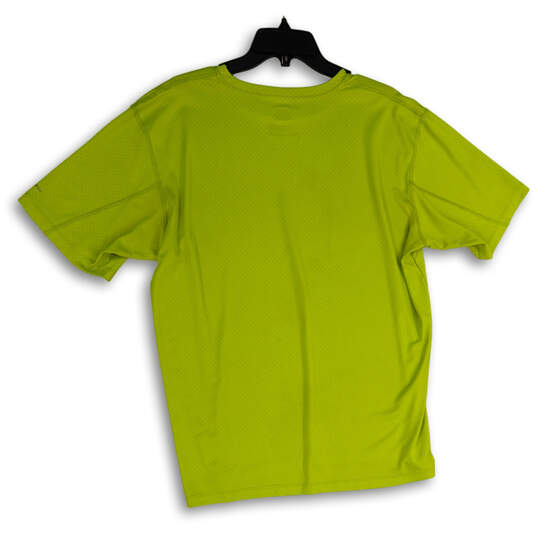 Mens Green Crew Neck Short Sleeve Activewear Pullover T-Shirt Size L/G image number 4