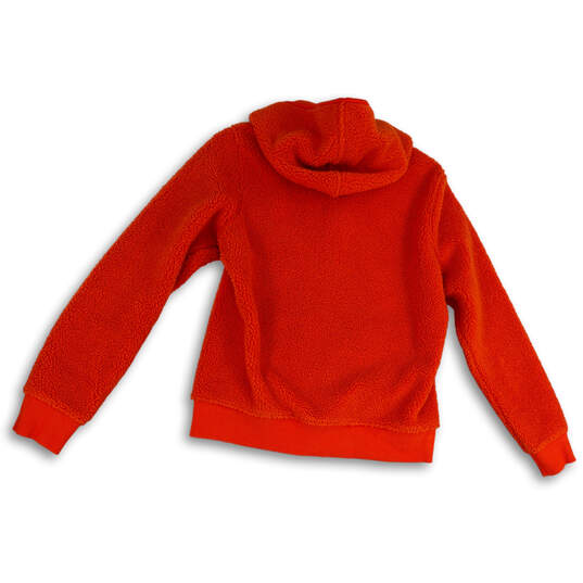 Womens Orange Blocktech Sherpa Windproof Full-Zip Hoodie Size Medium image number 3