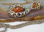 Sterling Silver Amber Rustic Jewelry 20.6g image number 4