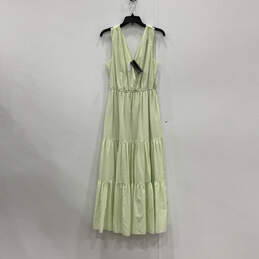 NWT Womens Green Sleeveless V-Neck Pullover Maxi Dress Size Medium