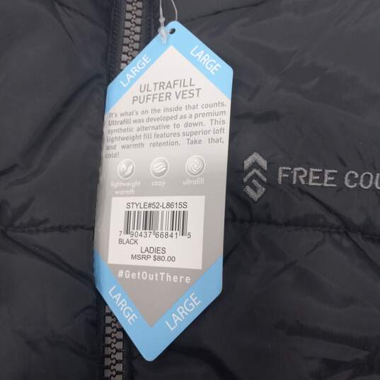 Free Country Women's Black Puffer Vest Size Large image number 3
