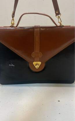 Moda Italiana Leather Slim Messenger Briefcase Bag