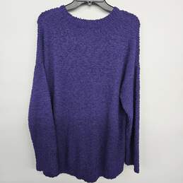 Violet Popcorn Chenille Long Sleeve  Sweater alternative image