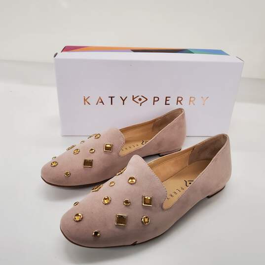 Katy Perry Women's 'The Turner' Mauve Microsuede Embellished Flats Size 6.5 image number 1
