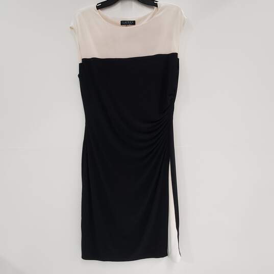 Ralph Lauren Women Blk/White Dress Sz L image number 1