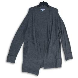 Liz Claiborne Womens Gray Long Sleeve Open Front Cardigan Sweater Size M