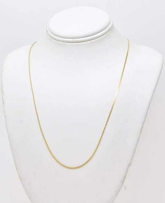 14K Yellow Gold Chain Linked Necklace 1.2g image number 3