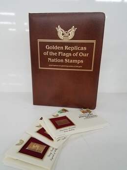 Golden Replica of the Flags of Our Nation Stamp Collection