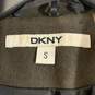 Women's Brown/Black DKNY Double-Breasted Coat, Sz. S image number 3