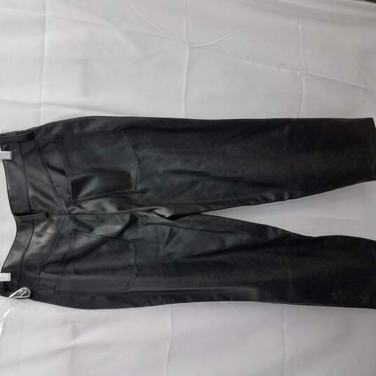 Madewell Black Vegan Leather Boot Cut 5 Pocket Pants WM 28 image number 2
