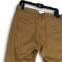 Womens Brown Flat Front Slash Pocket Straight Leg Ankle Pants Size 34/32 image number 4
