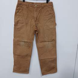 Carhartt Tan Work Jeans Men's Size 35x30