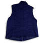Womens Blue Regular Fit Sleeveless Mock Neck Pockets Full-Zip Vest Size 1X image number 2