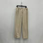 Womens Tan Flat Front Pockets Straight Leg Classic Dress Pants Size 14 image number 1