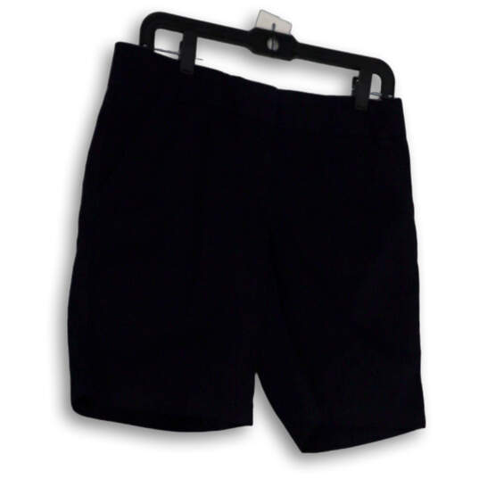 Womens Blue Flat Front Slash Pockets Regular Fit Golf Chino Shorts Size 6 image number 1
