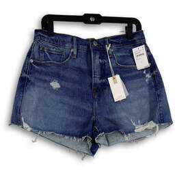 NWT Womens Blue Denim Medium Wash Distressed Cut-Off Shorts Size 6/28