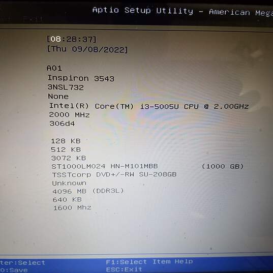 Dell Inspiron 3543 Intel Core i3@2.0GHz Storage 1TB Memory 4GB Screen 15.5 In image number 6