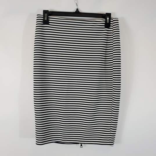 Guess Black/White Stripe Pencil Skirt Sz M image number 1