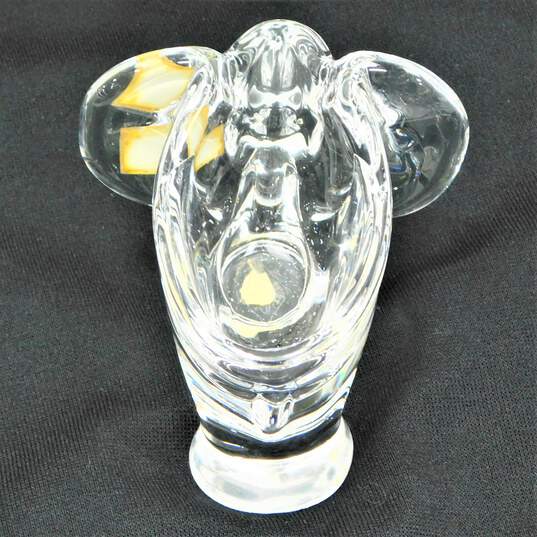 Vannes Le Chatel Art Glass ELEPHANT Crystal Trinket Dish ~ Made in France image number 4