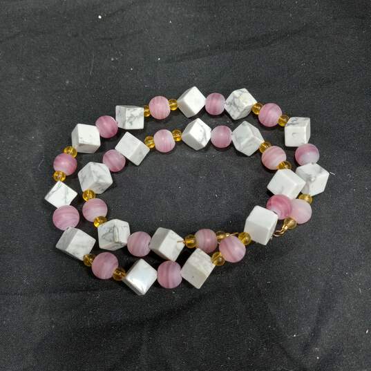 4 pc Pink Necklace bundle image number 2