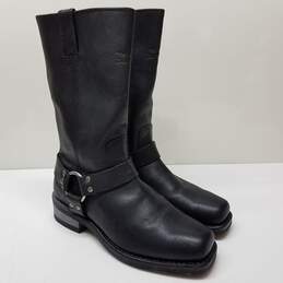 Harley-Davidson Men's Hustin Waterproof Harness Black Leather Boot Size 7.5