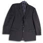 Mens Black Long Sleeve Pockets Notch Lapel Three Button Blazer Size 44R image number 1