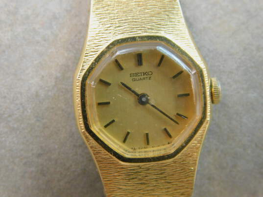 2 - VNTG Women's Seiko Quartz Gold Tone Analog Quartz Watches image number 3