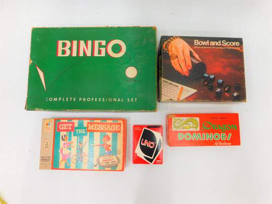 Lot Of Vintage Games  1960s.70s,80s Bingo, Dominos   Bowl And Score image number 1