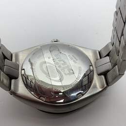 Designer Fossil Blue AM-3316 Round Analog Orange Dial Quartz Wristwatch