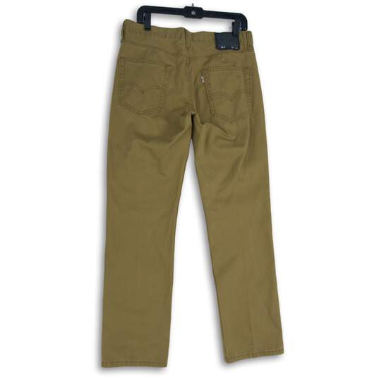 Levi Strauss & Co. Mens 514 Tan Khaki Regular Fit Straight Leg Jeans Size 32X32 image number 2