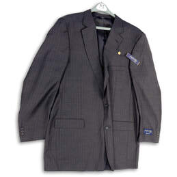 NWT Mens Black Long Sleeve Notch Lapel Two Button Blazer Size 52 XL/47W