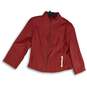 NWT A. J. Ugent Tibor Womens Red Leather Long Sleeve Full Zip Jacket Size S image number 1