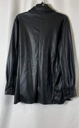 7 For All Mankind Womens Black Long Sleeve Spread Collared Shirt Jacket Size M alternative image