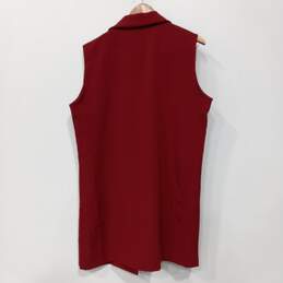 Meaneor Sleeveless Red Open Front Vest Jacket Size XL - NWT alternative image