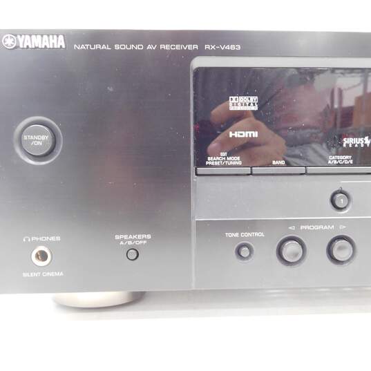 Yamaha Brand RX-V463 Model Natural Sound AV Receiver w/ Attached Power Cable image number 3