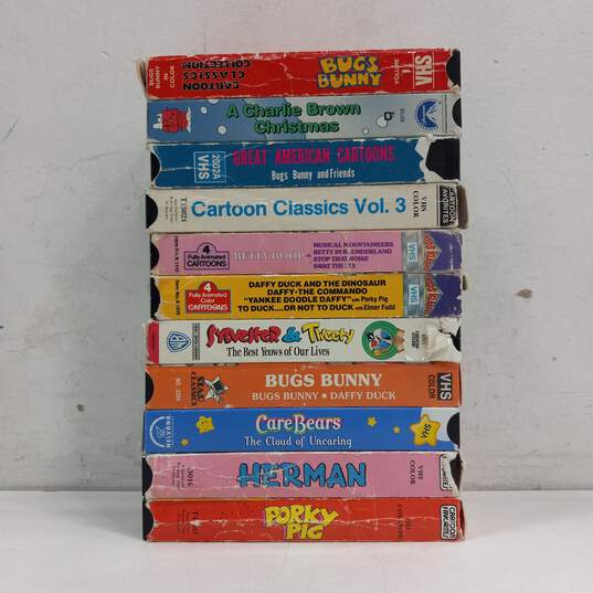 Bundle of 11 Assorted Cartoon VHS Tapes image number 4