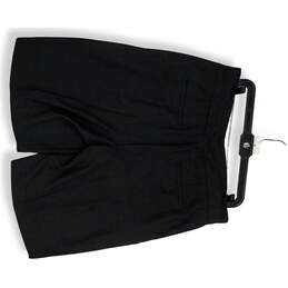 Womens Black Pleated Front Slash Pocket Pull-On Casual Chino Shorts Size 14 alternative image