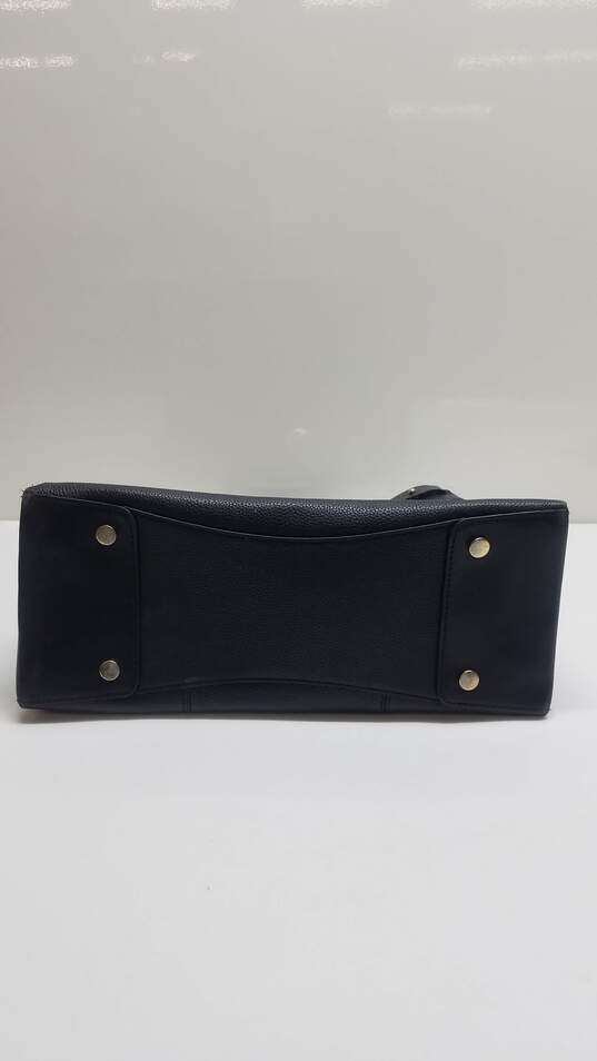 Michael Kors Black Tumbled Leather Bag w/ Gold Pendant Lock image number 2