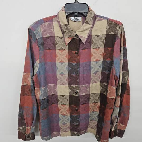 Alfred Dunner Multi-Colored Floral Button Up image number 1