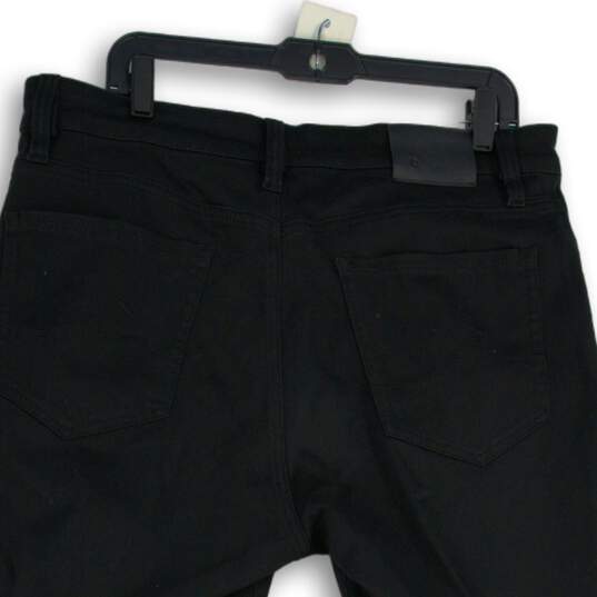 Mens Black Denim Dark Wash 5-Pocket Design Straight Leg Jeans Size 36x34 image number 4