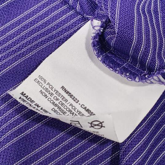 Nike Golf Men's Dry-Fit Purple Pinstripe Polo Shirt Size S image number 5