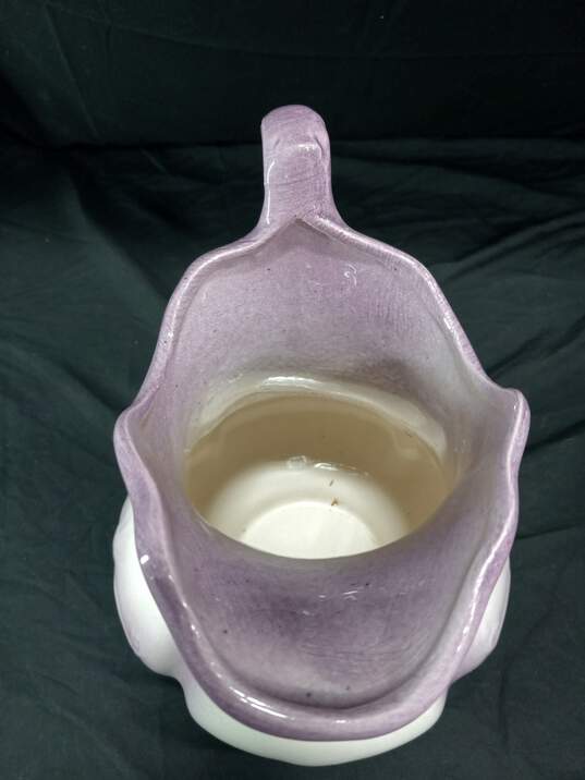 Vintage Ironstone Purple Ceramic Floral Themed Water Pitcher image number 5