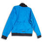 Womens Blue Dri-Fit Long Sleeve Activewear Full-Zip Jacket Size Large image number 4