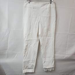Nic+Zoe Slim Mid Rise White Pants Women's 10 NWT